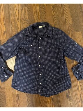 L.L. Bean Women’s Cotton Polka Dot Button Up